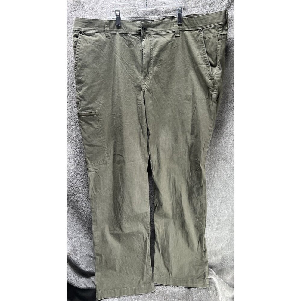 Weatherproof Men’s 40x30 Olive Green Canvas Straight Leg Work Pants Zip Pocket